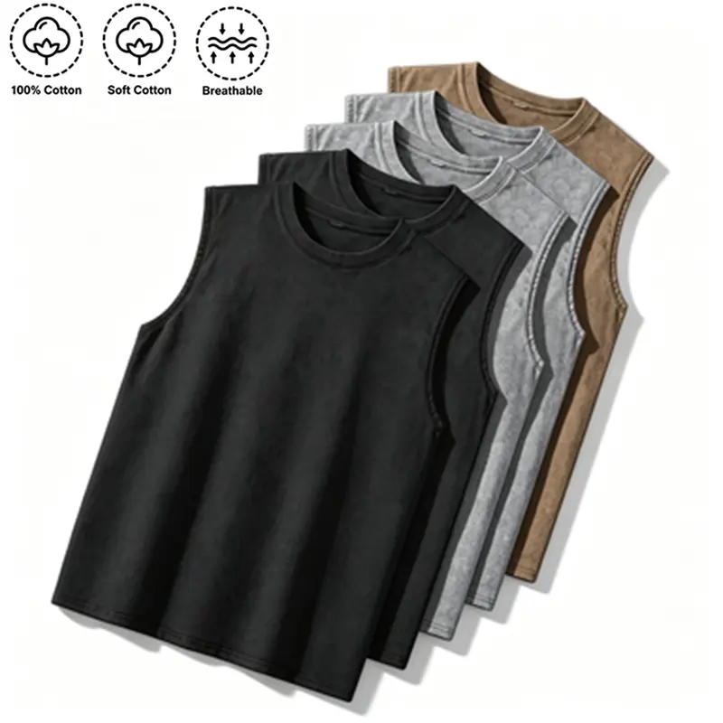Men’s pure cotton, slightly stretchy, breathable racerback tank top; durable sportswear for all seasons, suitable for running, gym workouts, and various fitness training; men’s summer T-shirts; ’90s vintage men’s clothing. Men’s pure cotton, slightly stretchy, breathable racerback tank top; durable sportswear for all seasons, suitable for running, gym workouts, and various fitness training; men’s summer T-shirts; ’90s vintage men’s clothing.
