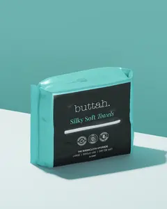 [Buttah Skin] Silky, Biodegradable Disposable Face Cleansing Towels – Extra Thick, Soft & Large for Sensitive Skin, Travel & Makeup Removal - Skincare Facial Towel