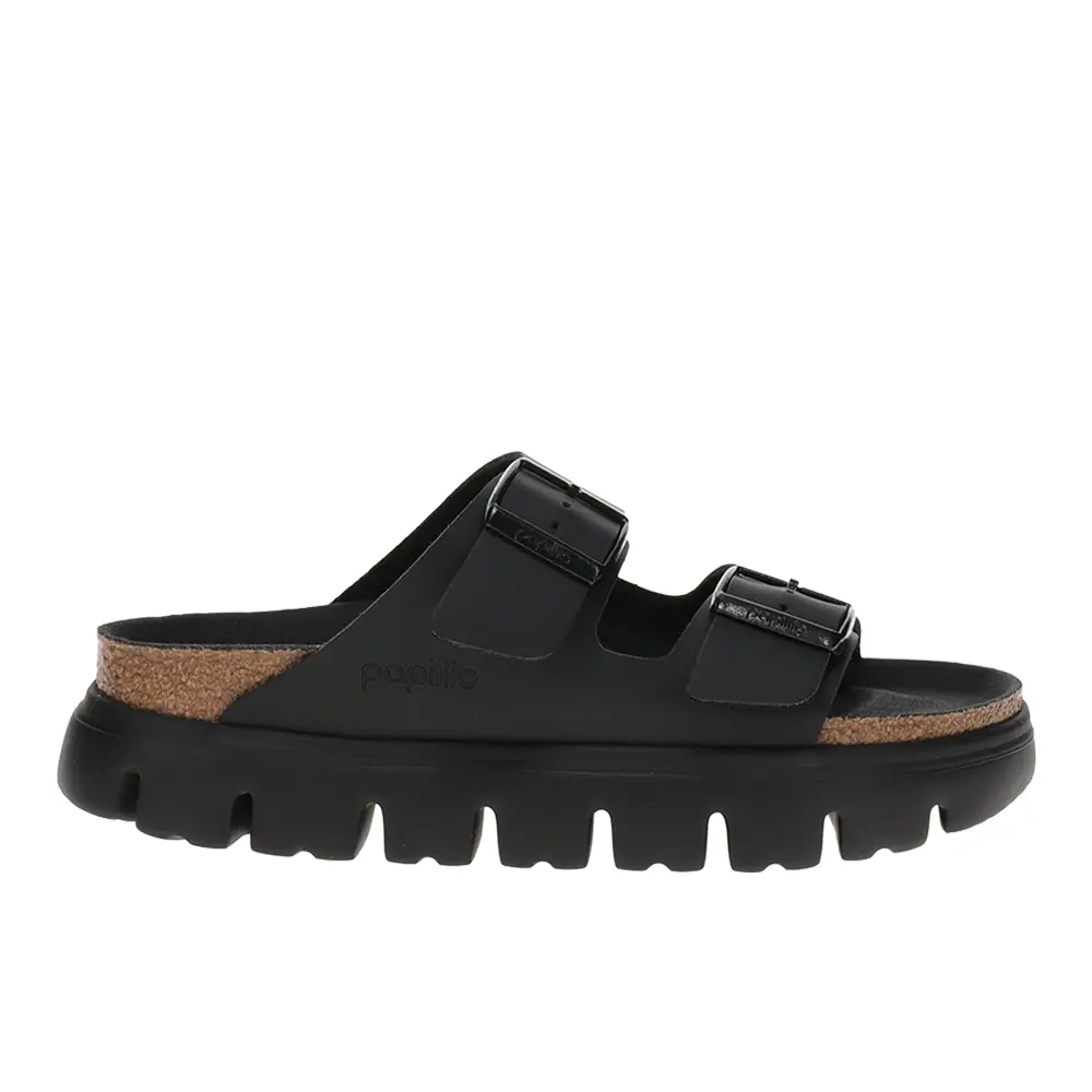 BIRKENSTOCK Womens Arizona Chunky Birko-Flor Casual Sandals Casual Low Heel 1-2" - Black