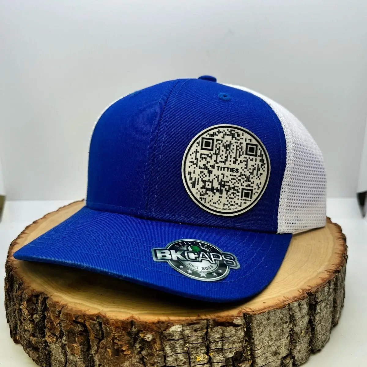 Show Me Them T’s - QR Code Hat  -  Funny SnapBack Trucker hat! Laser engraved leather patch, gift, cap Fashion High Quality