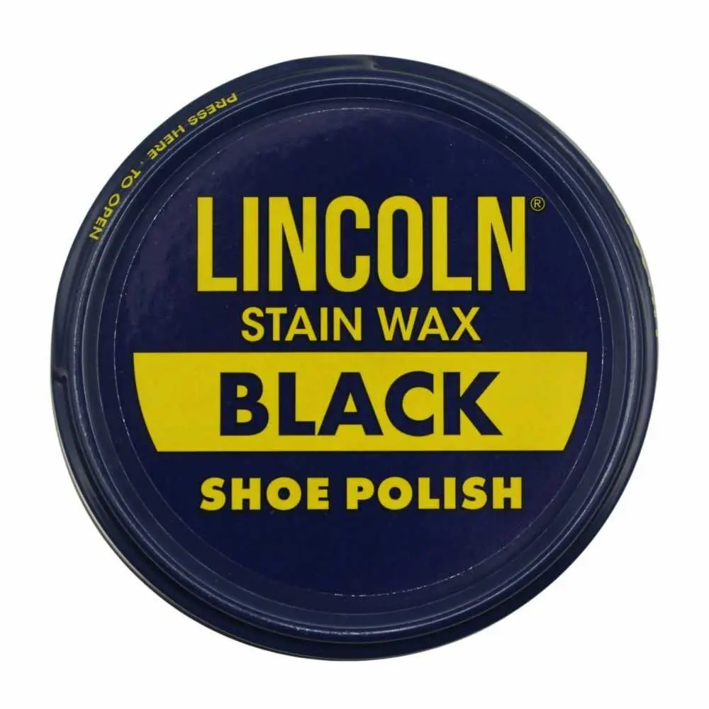 Lincoln Stain Wax Shoe Polish, Professional Leather Care Paste with Carnauba Wax for a Great Shine, Original 1925 Formula - 2 1/8 oz, High Shine, Shoe Polishes, Uses John Lincoln's Secret Formula, Buffing And Polishing Cleaning & Care