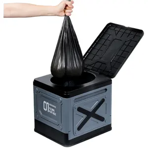 Volixor Collapsible portable toilet, car storage box, emergency toilet for camping road trips