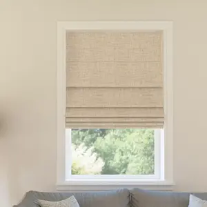 Sun Zero 100% out Somerton Textured Cordless Roman Window Shade