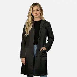 HEEDFIT Premium Unisex Lab Coat Ultra-Comfortable Poly-Cotton 40" Long with 3 Pockets & Pen Slot for Doctors & Lab Professionals