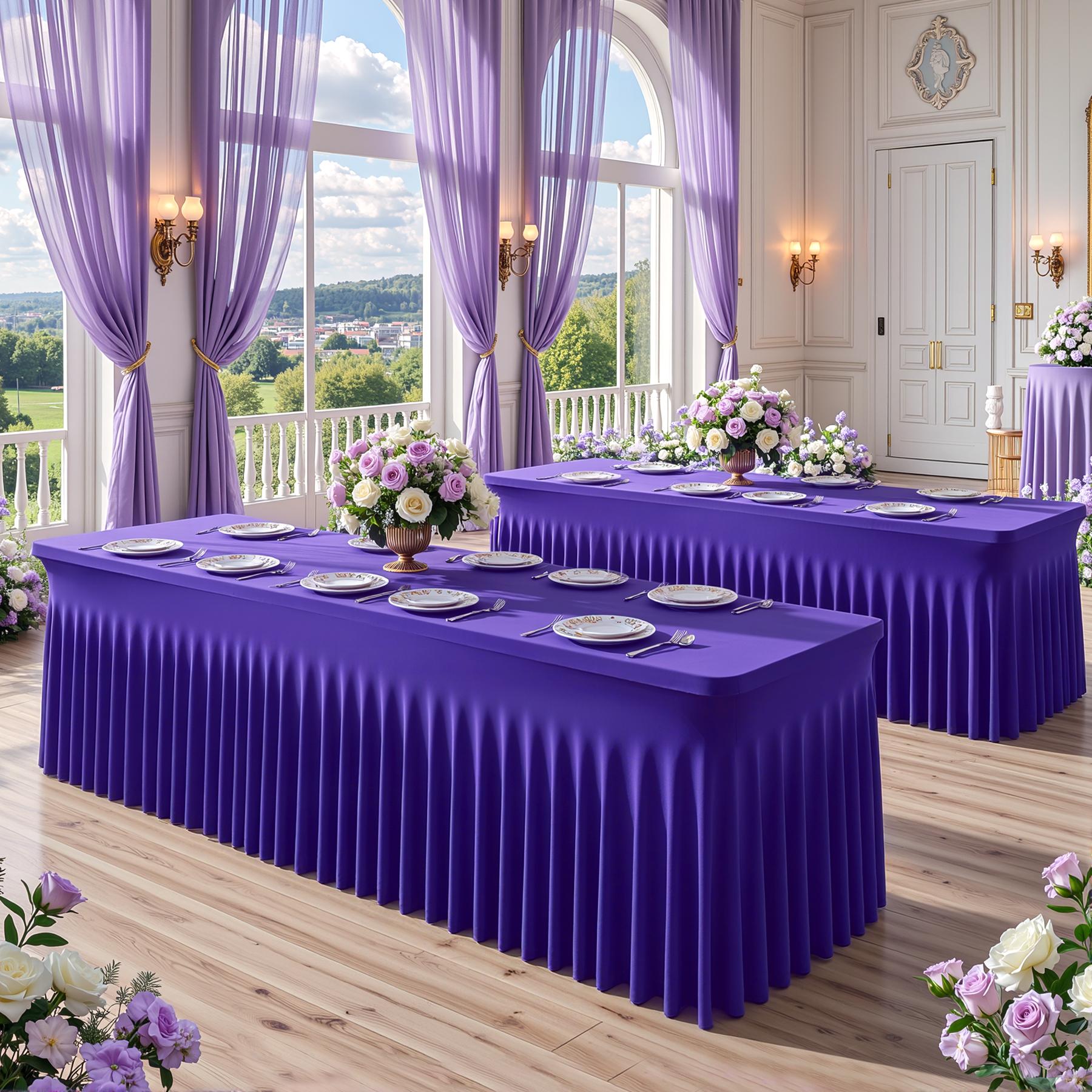 4/6/8FT Spandex Tablecloths for Rectangle Tables Wrinkle Free Washable Table Cloth Rectangle Stretch Fitted Table Cover with Skirt for Wedding Birthday Party Banquet Baby Shower Buffet Event Summer Vibes Outdoor Fun 4/6/8FT Spandex Tablecloths for Rectangle Tables Wrinkle Free Washable Table Cloth Rectangle Stretch Fitted Table Cover with Skirt for Wedding Birthday Party Banquet Baby Shower Buffet Event Summer Vibes Outdoor Fun
