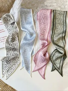 Women's Elegant Colorblock Butterfly & Floral Pattern Hair Scarf, Trendy Soft Comfortable Hair Band, Fashionable Hair Accessories for Women & Girls, Floral Hairbands