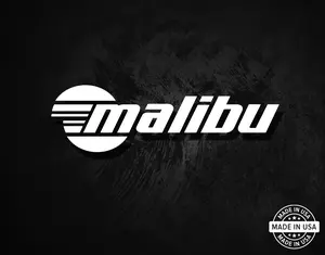 Malibu Boats Decal, Vinyl Die Cut Sticker, 100% Made In USA, Boating, Wakeboarding, Water Skiing
