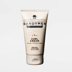 Curl Cream Dandymen Co Original Brand 100G - Lightweight Vanilla Scented Gel for Curly Hair Care, Define, Hydrate, Hold, No Crunch, No Frizz