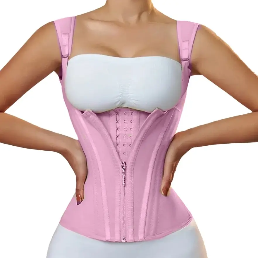 COOSHAPE Waist Trainer for Women Corset Shapewear Tummy Smoothing Vest Faja Waist Shaper Tank Top Workout Sport Girdle with Adjustable Strap