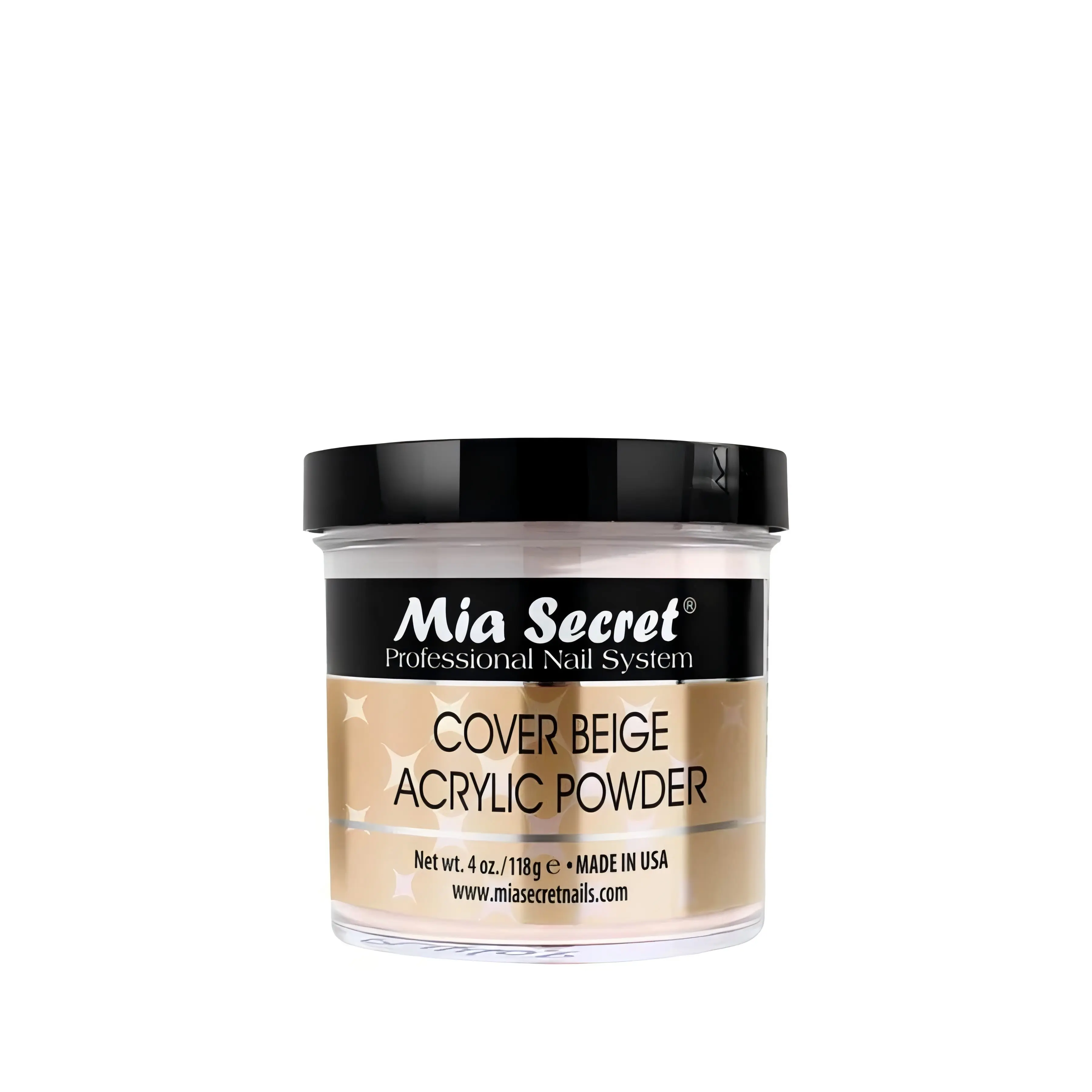 Mia Secret Professional Cover Beige Acrylic Powder for Precision Nail Design, USA-Made Nail System, 4 oz (118g), Precision And Quality, Versatile For Nail Designs