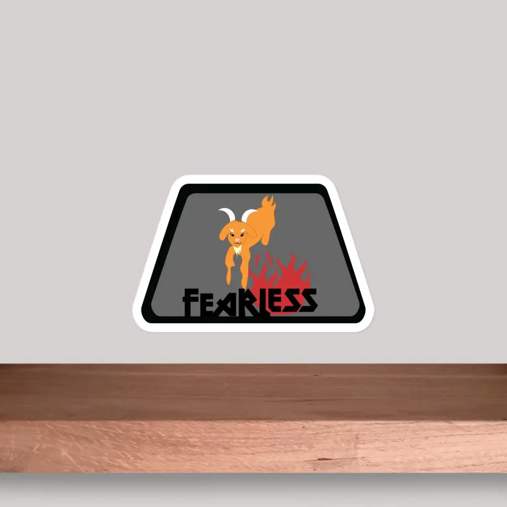 FEARLESS Goat Sticker by Billy Swag | Show Your Courage with this Sticker
