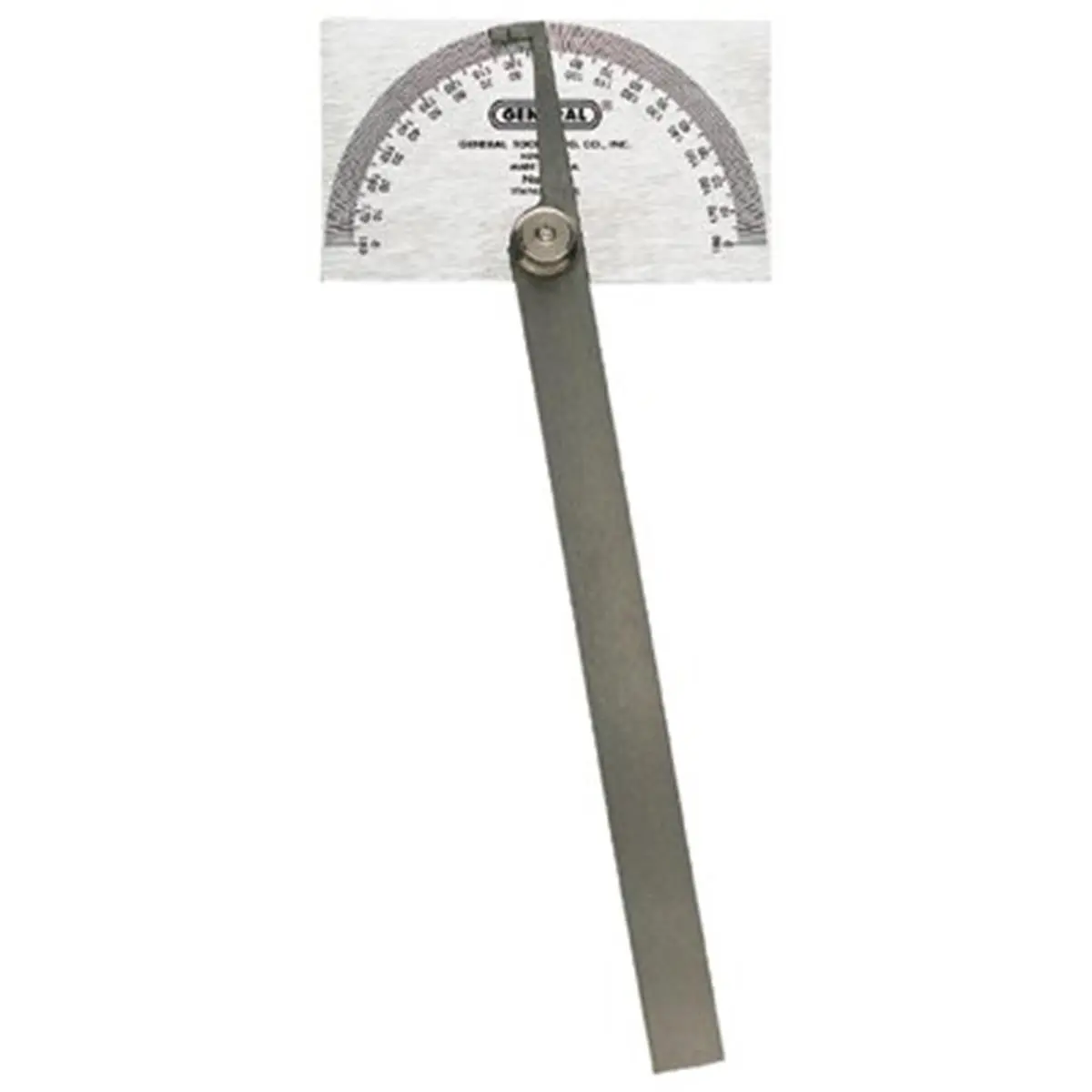212 MAIN Square Type Protractor Angle Measuring Tool, 0-180° Scale Stainless Steel Woodworking Tool with Adjustable Arm, Office Hardware Stationery