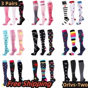 CHARMKING Compression Socks for Women & Men Circulation (3 Pairs) 15-20 mmHg is Best Support for Athletic Running Cycling isunie compression sock