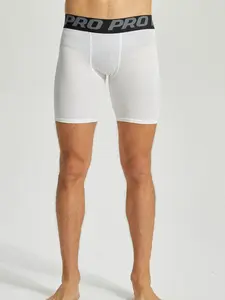 Men's Compression Shorts Gym Workout Nylon Briefs Quick-Dry Breathable Tight-Fit Running Basketball Gym Shorts Stretch Shorts