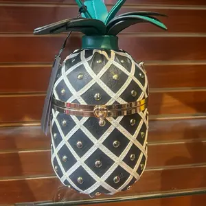 Mini Kawaii Cute Pineapple Shaped Crossbody Bag, Women's Fashion Handbag, Shoulder Bag & Purse Chain