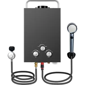 Portable Propane Water Heater Instant Hot Shower 1.58GPM for Camping RV Boat Outdoor Tankless with Overheat Protection Handle Durable