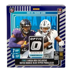 1 Pack of NFL Panini Optic 2025 from a Mega Box - 7 Cards per pack - NFL Trading Cards - Donruss Football - Includes 3 Exclusive Green Hyper Parallels