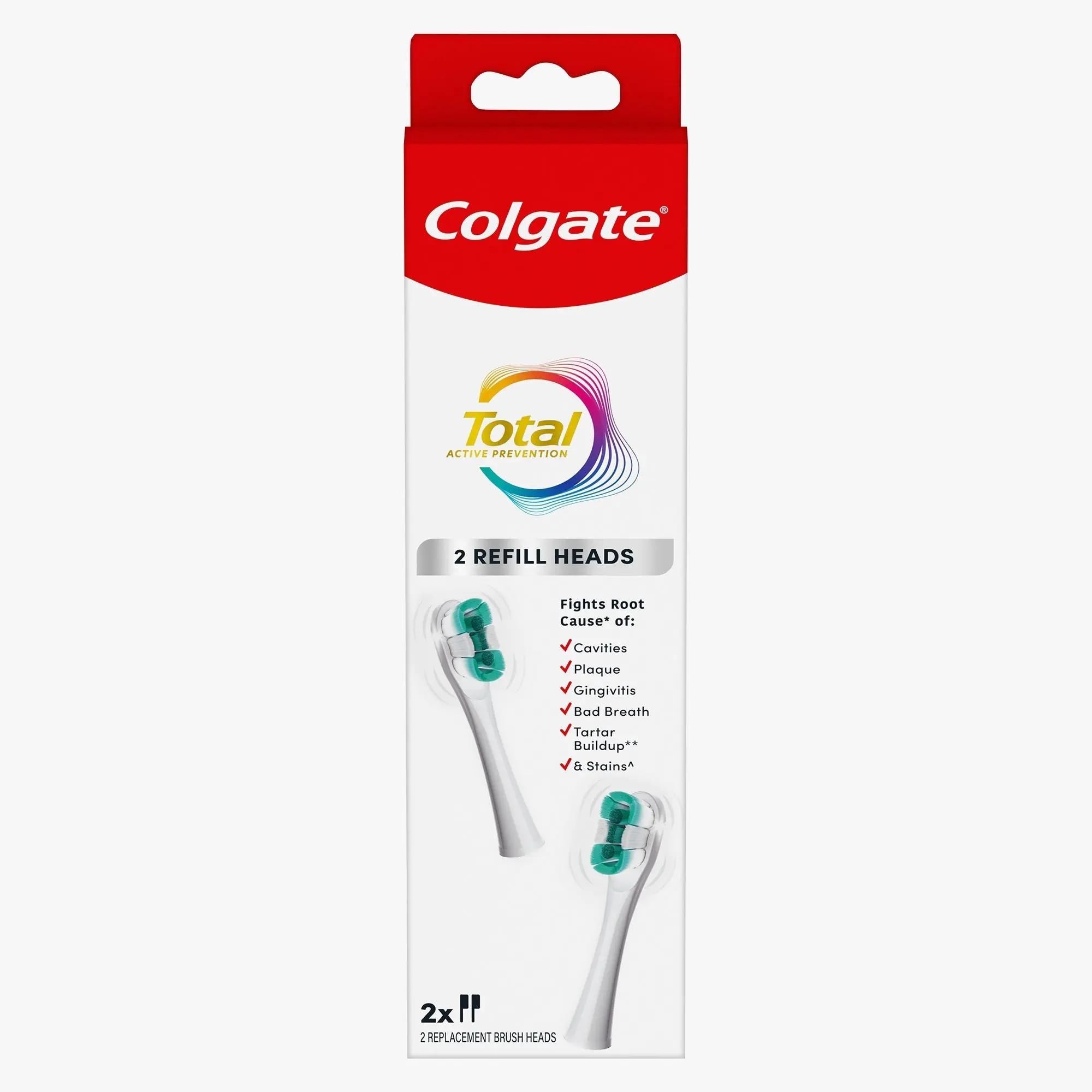 Colgate Total Battery Replacement Toothbrush Heads 2 Pack Colgate Total Battery Replacement Toothbrush Heads 2 Pack
