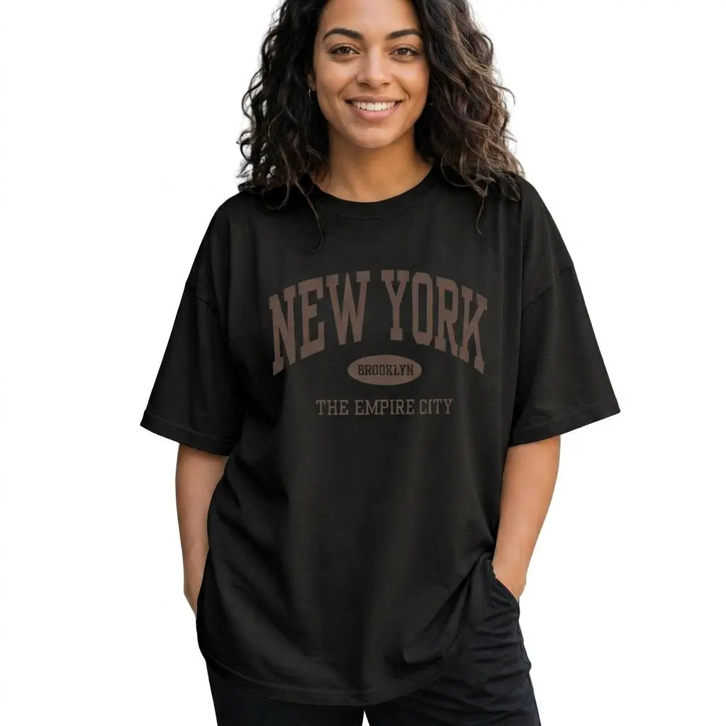 100% Cotton Vintage New York Brooklyn Graphic T Shirt The Empire City Retro Tee  Casual Short Sleeve Streetwear Graphic Tee Unisex Summer Everyday Wear Gift for Men Women
