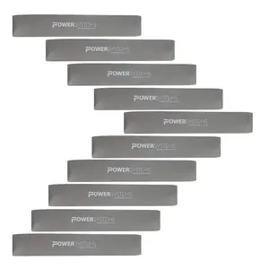 Power Systems Versa Loops Ultra Heavy Resistance Exercise Work Out Strength Training Bands, Gray (10 Pack)