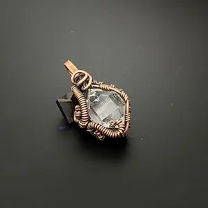 Clear  Herkimer Diamond Quartz Pendant Quartz Crystal Jewelry Herkimer Diamond Quartz Jewelry Crystal Quartz Jewelry Crystal Pendants Healing Stones Birthday Auspicious Anniversary Daily Auspicious Daily