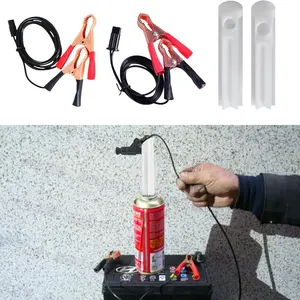 4Pcs Fuel Injector Cleaner Kit, Universal Fuel Injector Flush Cleaner Adapter DIY Cleaning Tool Kit with Test Lead, for Car Fuel Injector Tester Fuel Pump Pressure Test