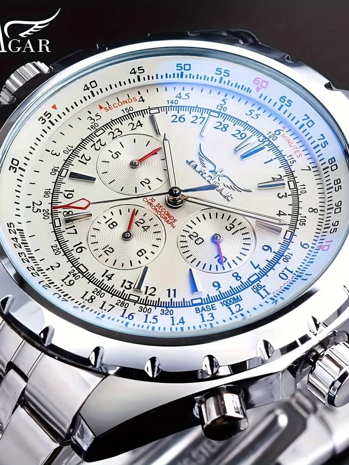 Men's Military Style Mechanical Watch, Silver Color Round Dial, Automatic Movement, Analog Display, Analog Wristwatches, Business Fashion, Fashionable Stylish Watch, Gift Box Included, Mechanical Style Watches, Stainless Steel Wristwatch