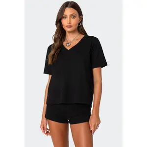 Loose Fit V Neck T Shirt Loose Fit V Neck T Shirt