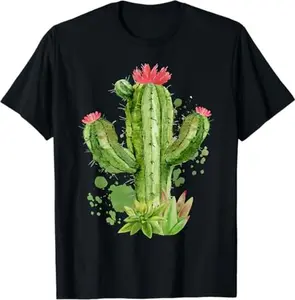 Cute Blooming Cactus Flowers - T-shirt for Cactus and Succulent Enthusiasts