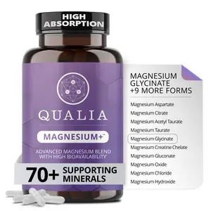 Qualia Magnesium+ | 28-Day Supply | Advanced Magnesium Blend | 10 Forms + 70+ Trace Minerals | Heart, Brain & Bone Health