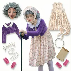 Soocosisx Girls 10-Piece Clothing Outfit for 100 Days of School, Floral Dress with Cardigan and Accessories