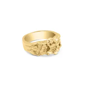 Gold Nugget Women's Ring - Fashion Jewelry Accessory