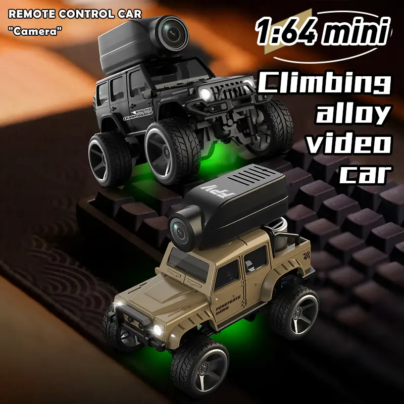 KF32 Alloy Mini Remote Control Car, 1:64 scale RC car/truck, 2.4G wireless design, equipped with a 720P FPV camera and WiFi APP control, USB charging, durable metal construction, suitable for indoor and outdoor play, a great gift for children and adults
