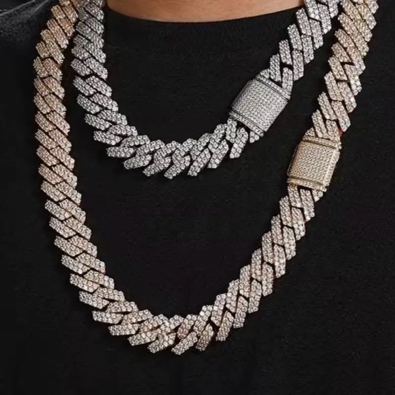 1pc S925 Pure Silvery 14mm Wide Cuba Chain Necklace for Men and Women- Unisex Jewelry Gift for Wedding Anniversary, Birthday, and Street Style Fashion
