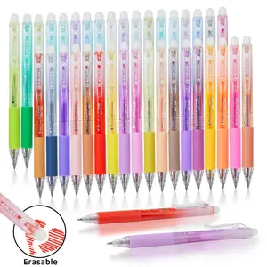 12/24/36 Colors,Colorful Erasable Gel Pens,0.7mm,Retractable Gel Ink Pens,Assorted Colors Fine Point Pens for Drawing, Writing,Planner at School, Writing Stationery, Art Pen