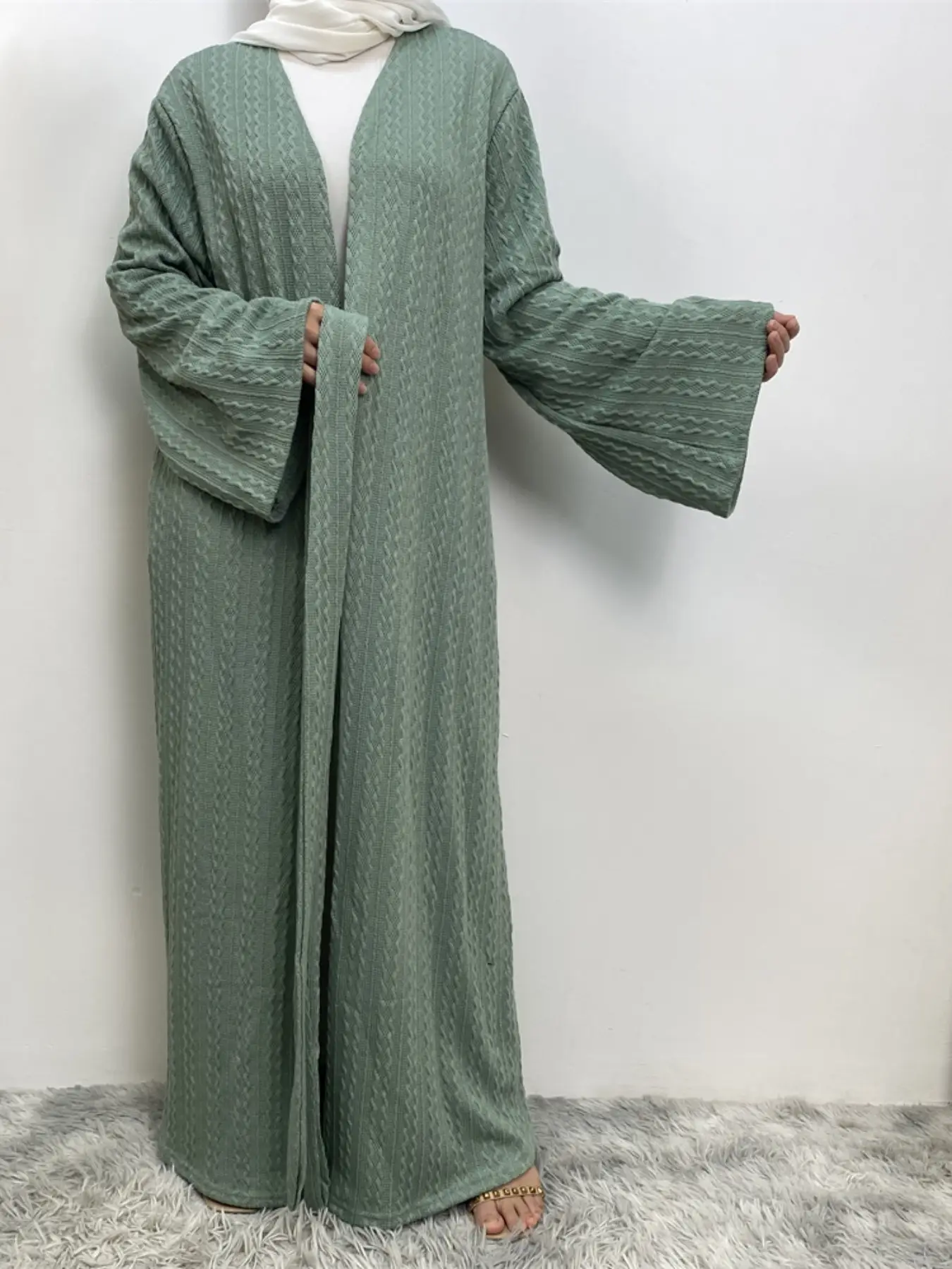 Women's Fashion Winter Loose Knit Cardigan, Casual Long Sleeve Open Front Sweater, Warm and Comfortable Pullover for Fall & Winter