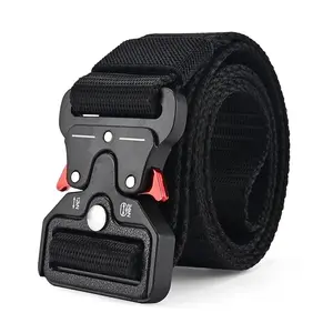 High-Quality Nylon Tactical Belt with Quick Release Buckle & V-Ring - Durable, Stylish, and Versatile for Men & Women | Perfect for Outdoor, Cycling, and Casual Wear Ratchet Belt