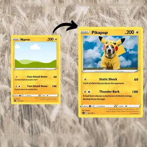 Custom Pet PokeCard - Battle-Style Trading Card - Personalized Pet, Person or Couple Parody Card Gift
