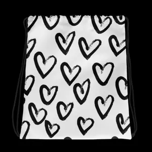 Drawstring bag - Heart Heart Hearts