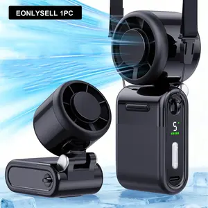 Mini Portable Handheld Turbo Fan, 3 In 1 Multifunctional Fan with Rechargeable Battery,Up to 12 Working Hours, Mini Small Pocket Fan with 5 Speeds for Travel/Vacation/Concerts/Office/ Gift for Mother day& personal, Cordless Handheld Fan
