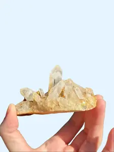 Madagascar Raw Clear Quartz Cluster with Matrix – Natural Quartz Crystal Specimen, Rough Healing Stone