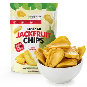 Pho'nomenal Ripened Jackfruit Chips (13oz Bag) Freeze Dried Food Organic Freeze Dried