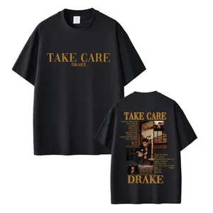 Rapper Drake Take Care Album Graphic T-shirt Men Women Hip Hop Fashion Pop Music Tshirt Casual Cotton Vintage T Shirt Streetwear hoodie  society