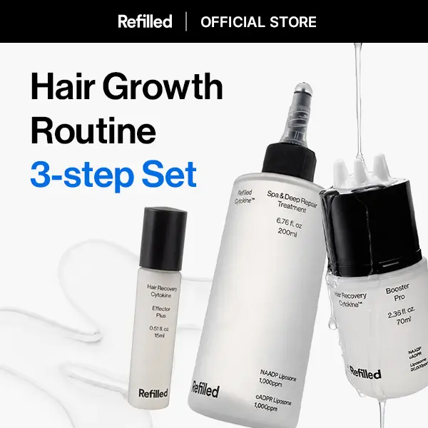 Refilled cADPR Complete Hair Recovery Set | Booster Pro Hair Growth Serum + Effector Hair Growth Concentrate + Hair Growth Treatment
