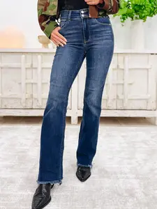 Slay Girl By Judy Blue - Vintage Frayed Hem Bootcut Jeans