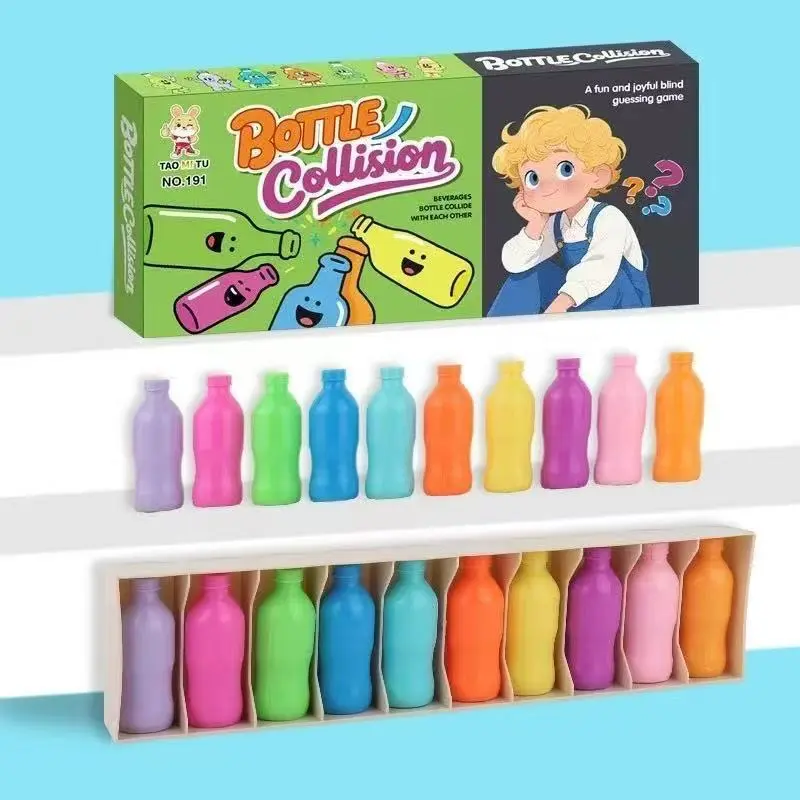 Fun bottle-guessing memory game | Children's color matching beverage game | Concentration training and observation skills puzzle toy | Parent-child interactive board game brain exercise challenge summerwins