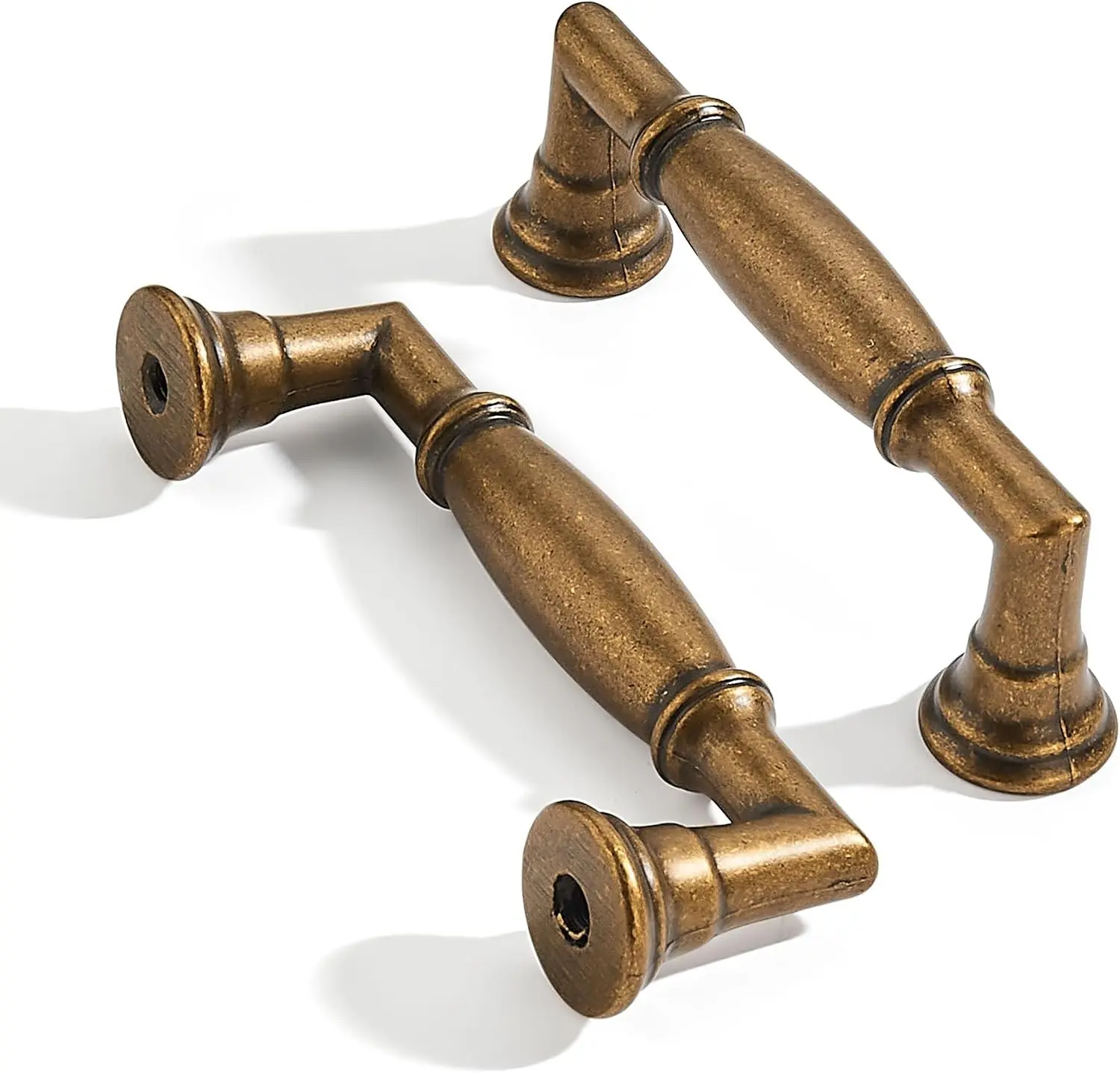 10 Pack 3 Inch Hole Center Vintage Antique Brass Cabinet pulls Solid Heavy Duty Aged Bronze Cabinet Pull Cabinet Handles Kitchen Cabinet Hardware Vanity Handles Bathroom Cabinet pulls