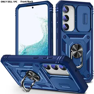 Case For Samsung Galaxy S26 S25 S24 S23 S22 Ultra Plus S25 FE S24 FE S25 Edge A56 A36 A17 A16 A26 A55 A06 Heavy Duty with Camera 360 Degree Rotate Kickstand Shockproof Cover