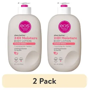 (2 Pack) Eos Shea Better Body Lotion - Coconut Waters, Made for Dryness, 16 Fl Oz. EOS