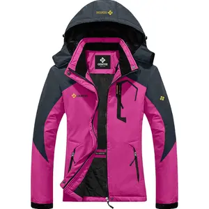 GEMYSE Women'S Ski Snow Jacket Warm Winter Waterproof Coat Snowboard Rain Jacket Hooded Windproof Windbreaker